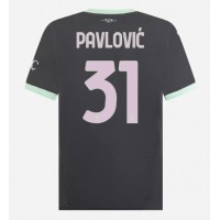 Billiga AC Milan Strahinja Pavlovic #31 Tredje fotbollskläder 2024-25 Kortärmad